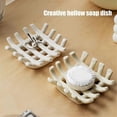 thumbnail image 5 of Handwoven Ceramic Soap Dish Ceramic Bathroom Soap Dish Organizer with Self-Drain Hollow Design Styli, 5 of 5