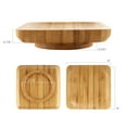thumbnail image 4 of BambooMN Dual Use Bamboo Coasters / Glass Topper, 4"x4" - Square Dug Out - 10 Piece Set, 4 of 7