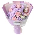 thumbnail image 1 of Set de flores artificiales en caja, arreglos florales de rosas para regalo. púrpura, 1 of 8