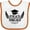 White and Orange, variant on Inktastic Grad Squad with Graduation Cap and Wings Boys or Girls Baby Bib