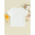 thumbnail image 4 of Bagilaanoe Little Girls Boys Summer T-Shirt Letter Heart Print Short Sleeve Tees 1T 2T 3T 4T 5T 6T 7T 8T Kids Casual Tops, 4 of 9
