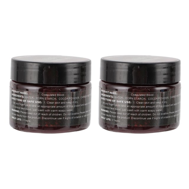 Sangre de maquillaje ANGGREK sangre Coagulada Realista 2 Piezas 50 G Para disfraz