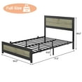 thumbnail image 3 of Full/Queen/King Size Metal Bed Frame With Headboard and Footboard, With Rivets Decorate, Heavy Duty Metal Platform Bed Frame with Charge Station, 10.8''Under Bed Storage, Easy Assembly, 3 of 9