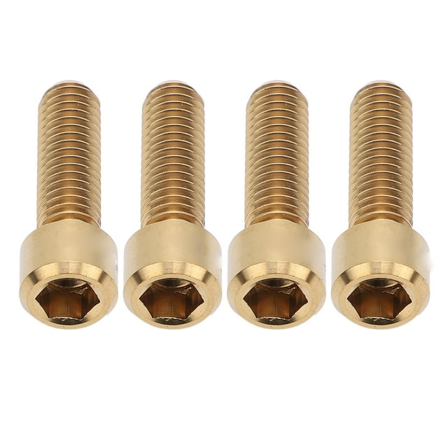 4PCS Bikes Disc Brake Fixed Bolts, M6x20mm Ti Alloy Disc Brake Caliper Screws Replacement for Mountain Bikes