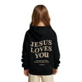 thumbnail image 4 of Kids Girls Hoodies Jesus Loves You Sweatshirt Long Sleeve Graphic Sweatshirt Comfy Oversize Pullover Top Girl Clothing Boys 7-8 Years Clothes Cute&nbsp;Boy Girl&nbsp;Clothing, 4 of 6