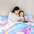 thumbnail image 5 of Feelyou Dreamy Purple Unicorn Bedding Comforter Set for Teen, Mystic Castle Twin Comforter Sets, Cartoon Magical Animal Reversible Bedding Set, Microfiber Bedroom Decor, 2-Piece, 5 of 8