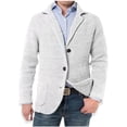 thumbnail image 1 of Veste de Costume Décontractée pour Hommes, Blazer à Manches Longues en Polyester avec Col Rabattu et Poches à Boutons, Tenue d'Affaires Extérieure Polyvalente, Épaisseur Standard pour Bureau Quotidien, 1 of 7