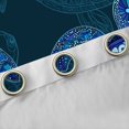 thumbnail image 4 of Feelyou Hippie Sea Turtle Blackout Curtains Set of 2 (52x84 Each), Mystic Blue Damask Print Window Curtains, Mandala Bohemian Style Curtains and Drapes, Curtains and Drapes Home Decor, 4 of 6