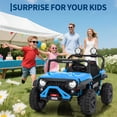 thumbnail image 3 of CazToi 24V 2 Seater 4WD Ride On Car with Remote Control Bluetooth and LED Lights for Big Kids, 3 of 8