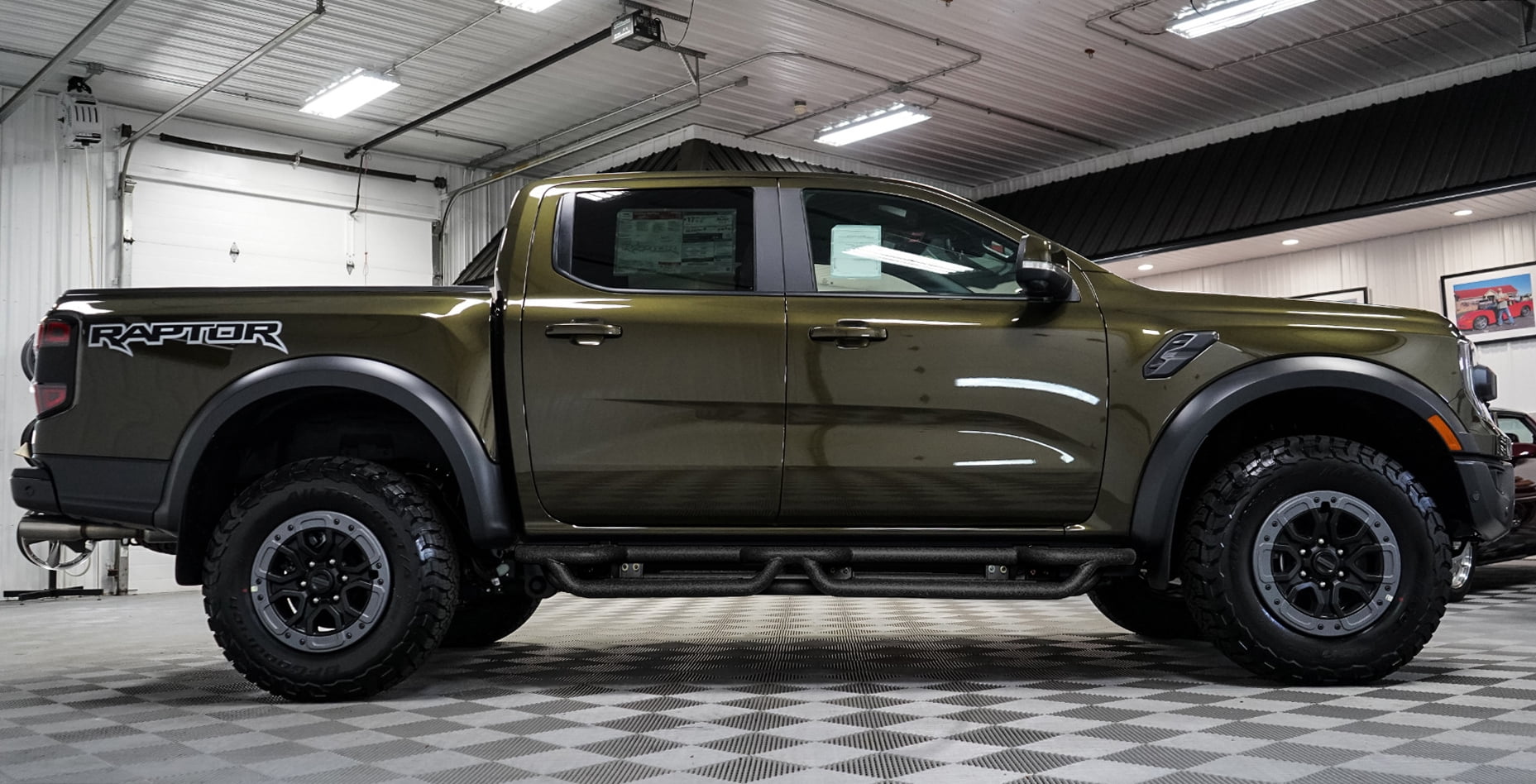 Vijay Compatible with 2019-2020-2021-2022-2023-2024-2025-2026 Ford Ranger SuperCrew Cab Running Boards & Step Bars Nerf Bar Dual-Stage Textured Black Powder Coated, 6 Inch Step Bars Side Steps