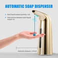 thumbnail image 4 of Automatic Dispenser Battery Power 400ml Intelligent Touchless IR Sensor Hand Wash Household Dining Bathroom Cleaning Gold, 4 of 7