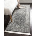 thumbnail image 2 of Unique Loom 3140231 2 Pi 7 Po x 10 Pi la Cabane Baracoa Runner Rug&44; Gris Foncé, 2 of 2