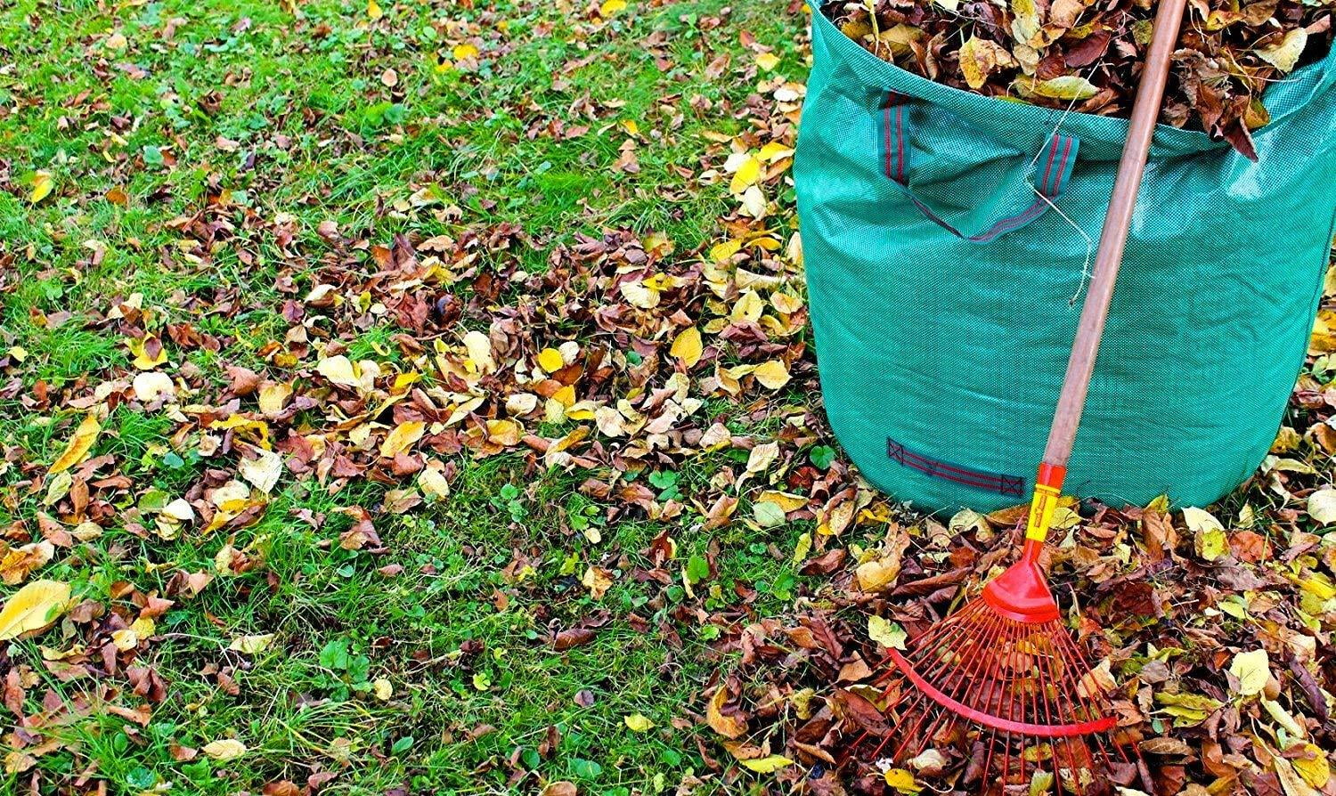 3 pcs Pack 80 Gallon Garden Leaf Bags Reusable Yard Lawn Waste Bag