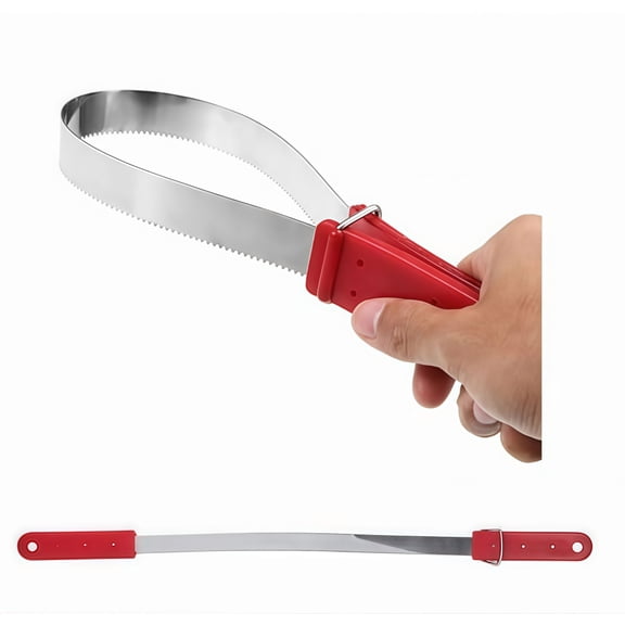Stainless Steel Animal Equine Sweat Scraper Shedding Blade,Double-Sided Shedding Blade,Horse Sweat Scraper Horse Grooming Brushes Combs Single Metal Shedding Blade（Red）