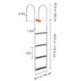 thumbnail image 6 of KFFKFF Boat Dock Ladder Removable 4 Steps with 500lbs Load Aluminum Dock Ladder, 6 of 8