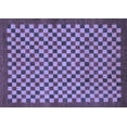 thumbnail image 1 of Ahgly Company Indoor Rectangle Checkered Blue Modern Area Rugs, 8' x 12', 1 of 4