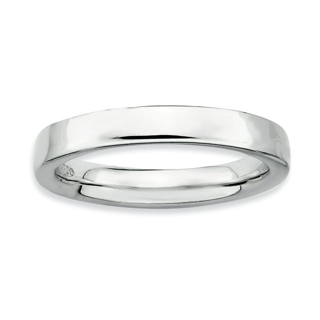 Bague en Argent Sterling Stackable Expressions Rhodium Taille 5