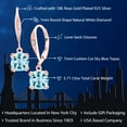 thumbnail image 2 of Gem Stone King 18K Rose Gold Plated Silver Sky Blue Topaz and White Diamond Earrings for Women (4.01 Cttw, Gemstone November Birthstone, Cushion 7MM), 2 of 6