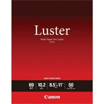 Canon LU-101 Luster Inkjet Photo Paper(6211B004), 8 1/2" x 11", White, 50 Sheets/Pack