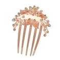 thumbnail image 6 of Unique Bargains Women Rhinestone Inlaid Flower Hair Comb Hair Accessory Hair Side Comb Clips  Rhinestone Head Pieces White, 6 of 7