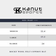 Kanut Sports - Rocky - Wool Felt Western-Style Black Cowboy Hat for Male