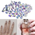 thumbnail image 2 of 50Pcs Aurora Glass Nail Rhinestones DIY Nail Art Gems Flat Bottom Nail Rhinestones for Stunning Party Looks, 2 of 8