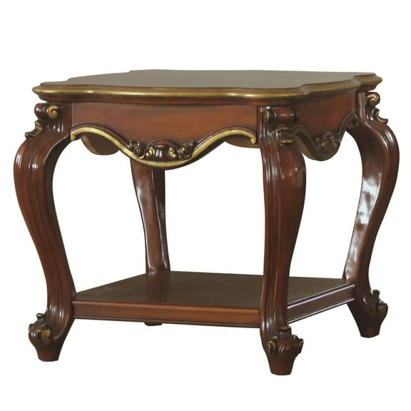 Dining Tables, Honey Oak End Table with Bottom Shelf, Coffee Tables, End Tables,