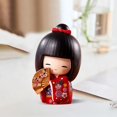 thumbnail image 3 of coleccionable de muñeca japonesa Kokeshi en miniatura, estatua de para , sala de té, decoración , ornamento Admirador SM SunniMix muñecas japonesas, 3 of 8