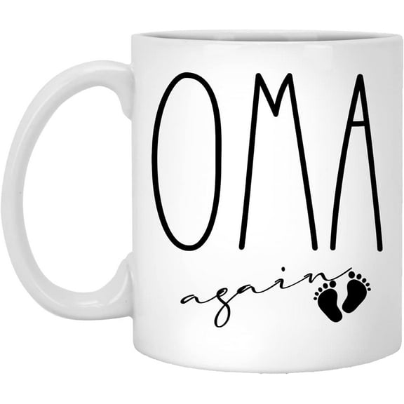 Oma Again Mug, Oma Again Pregnancy Announcement, Oma Reveal, Oma To Be Gift, Baby Announcement Oma Again, Rae Dunn Style Mug 11oz