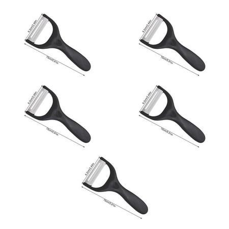 

5pcs Multifunctional Ceramic Peeler Vegetables Fruits Peeling Tool Potato Scraper for Kitchen Black