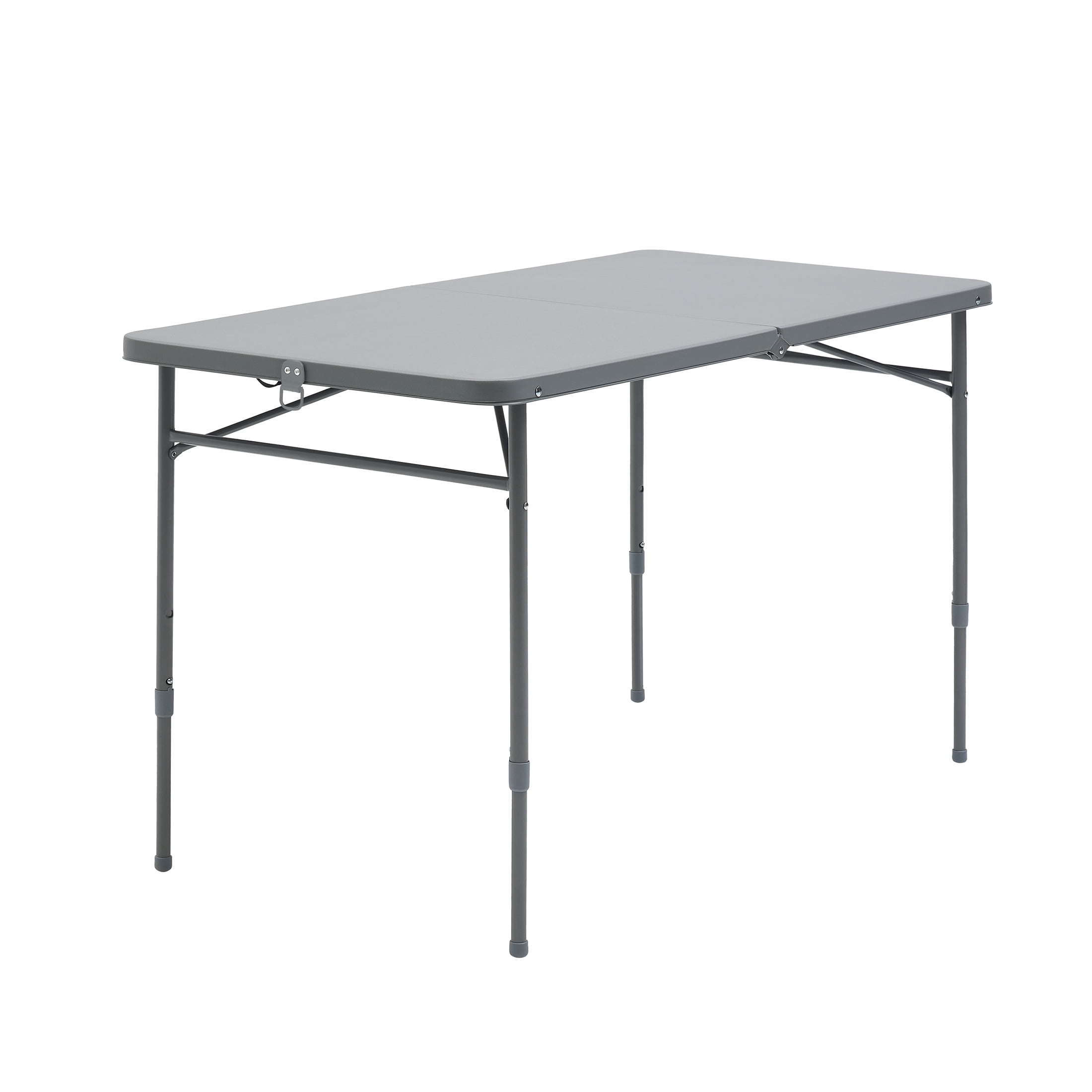 (2 pack) Mainstays 4 ft Adjustable Height Folding Table, Gray