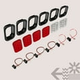 thumbnail image 2 of 4 Red + 2 White 5" x 3" Rectangular LED Trailer Tail Light Kit [DOT FMVSS 108] [Grommets & Plugs] [Submersible] [Stop Turn Tail Reverse] [10 LED] Brake Lights for Tow Truck 80 Inch Wide Trailer, 2 of 8