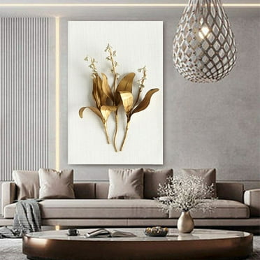 Clearance Sale！3 Piece Set Modern Wall Art Flower Print Large Canvas Painting Picture Abstract(No Frame）