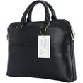 thumbnail image 4 of Guess Grained Triangle Logo Zipper Pocket 15" Laptop Bag Black - GUCB15PGTSPSK, 4 of 5