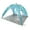 Blue & Teal, variant on Bliss Hammocks Pop-up Collapsible Beach Tent with Carry Bag, Wind Resistant - Teal & Orange