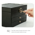 thumbnail image 4 of Organizador Joyero Yuarrent 3 capas Almacenamiento Verde oscuro 23*17*13.5 cm, 4 of 6