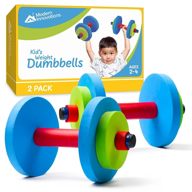 Juego de mancuernas de juguete para niños Modern Innovations de 1 libra (paquete de 2)