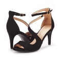 thumbnail image 2 of Sandalia DREAM PAIRS NILE con Punta Abierta y Tacón Stiletto Negro Talla 10, 2 of 6