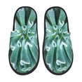 thumbnail image 1 of Fotbe Teal Cactus Pantuflas Peludas para Mujer con Estampado, Zapatillas de Peluche, Zapatos de Invierno para Casa, Uso Interior y Exterior-Large, 1 of 8