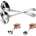 thumbnail image 3 of MISSUNNY Yarlung Set of 2 Gravy Spoon Small Ladle 7 Inch Sauce Drizzle Spoon with Spout, 18/10 Stainless Steel Mini Soup Ladle Kitchen Utensils Table Serving, 3 of 4