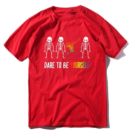 

Envmenst Boys Short Sleeve T-Shirt Dare To Be Yourself Cute LGBT Pride Funny T-Shirt Fashion Graphic Kids Cotton Tees