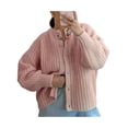 thumbnail image 1 of Gupgi Women Knitted Cardigan Slim Sweaters Casual Button Down Crewneck Jacket Fall Solid Color Outwear, 1 of 6