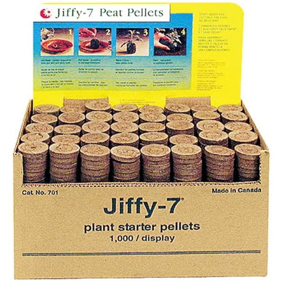 Jiffy Products Of America PLPJ3BULK Jiffy 7 Bulk Box Of 1000 Peat Pellets Without Hole