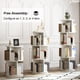 thumbnail image 5 of 4 niveles rotating estante - a space-saving almacenamiento rack para para niños y adults, ideal para para dormitorio o sala de estar corners (blanca wood design), 5 of 7