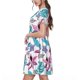 thumbnail image 2 of Balery Hawaiian Style Vestidos sueltos de manga corta para mujer, vestidos de verano 2025, vestidos casuales de corte A con vuelo., 2 of 6