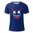 thumbnail image 4 of Blusas y camisas de manga corta y cuello redondo para hombre. Blusas/camisetas de manga corta con cuello redondo y estampado de Halloween para hombre. Blusa para hombre., 4 of 4
