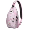 thumbnail image 1 of Cat and Hearts Pattern Sling Backpack, Cute Pet Print Crossbody Bag for Cat Lovers, Hand-drawn Artistic Illustration Design, 1 of 6