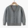thumbnail image 2 of Gibobby Sweater Toddler Kids Girls and Boys 12 Months 2t 3t 4t Lightweight Soft Cardigan Sweater Casual Kids Winter Clothes(6-7 Years,Grey), 2 of 5