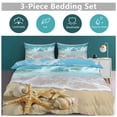 thumbnail image 5 of 3 Pcs Soft Bedding Set, Includes 1 Duvet Cover with Zipper And 2 Pillow,Shams Starfish Beach Twin(86"x70"), 5 of 8