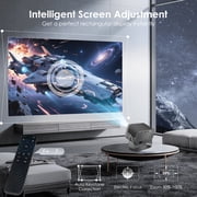 Salange Mini Portable Projector 4K Support with Built-in Apps, WiFi 6 and BT5.2,16000Lumen High brightness, Electric Focus/Keystone, 200” Big Screen Projector for Home/Outdoor Movies